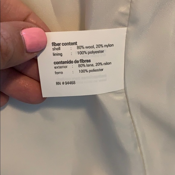 NWOT - Esprit Off white coat - Picture 5 of 6